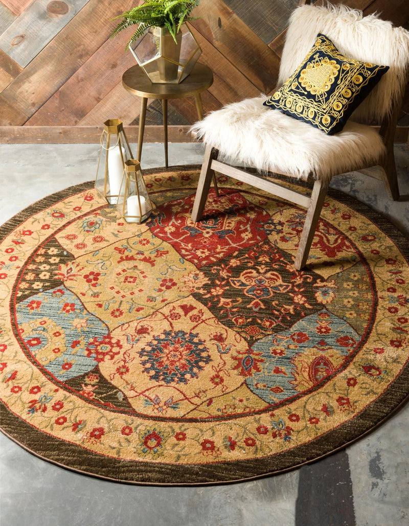 Chelsea Elegance Collection Area Rug - Camden Round Multi lifestyle 27