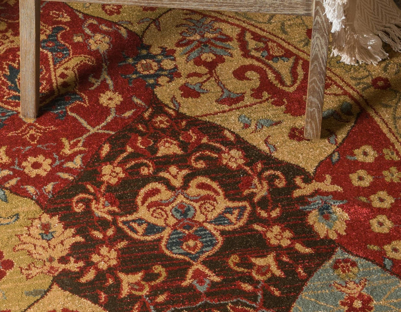 Chelsea Elegance Collection Area Rug - Camden Round Tan lifestyle 38