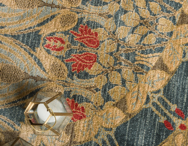 Chelsea Elegance Collection Area Rug - Brompton (Navy Blue) Round Navy Blue lifestyle 23