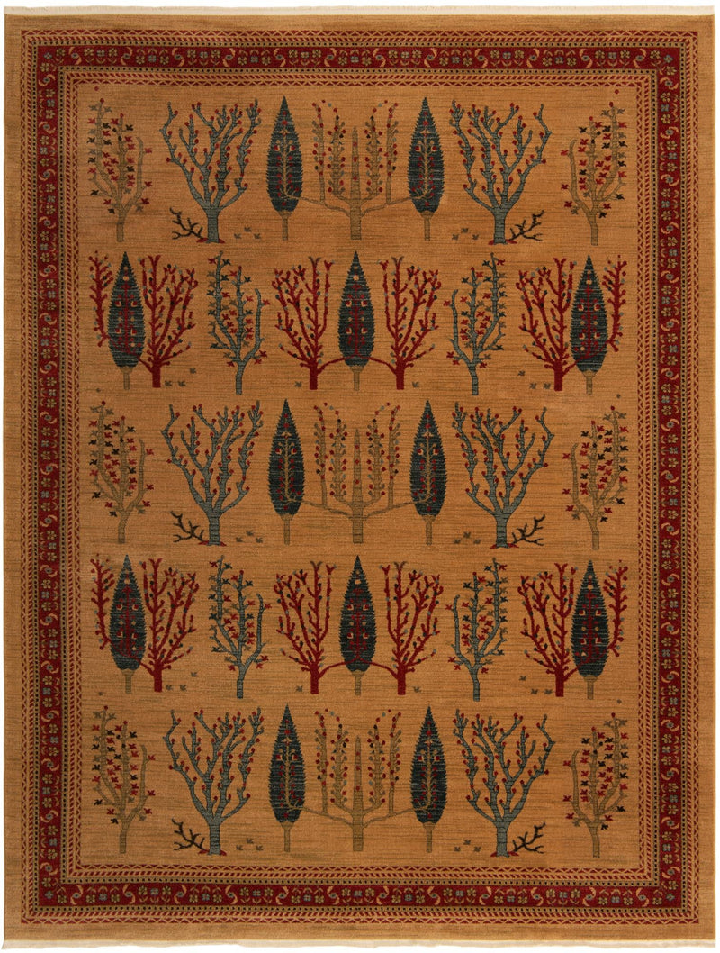 Zagros Oasis Collection Area Rug - Ilam Rectangle Tan Main