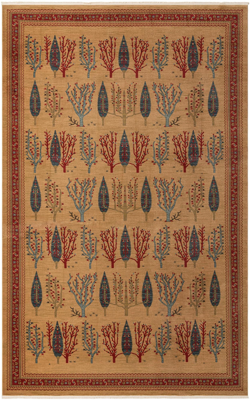Zagros Oasis Collection Area Rug - Ilam Rectangular Tan lifestyle 26