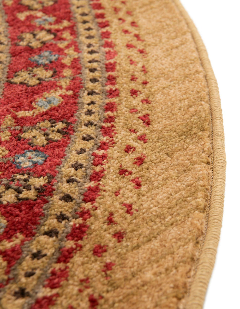 Zagros Oasis Collection Area Rug - Ilam Round Tan lifestyle 44