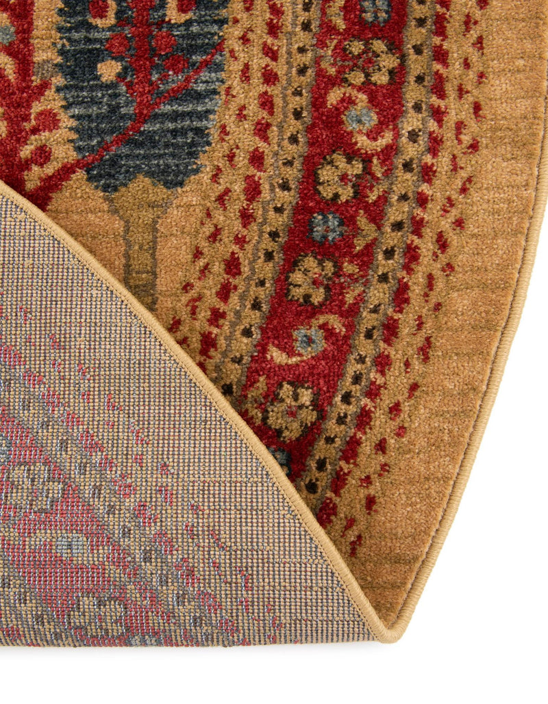 Zagros Oasis Collection Area Rug - Ilam Round Tan lifestyle 75