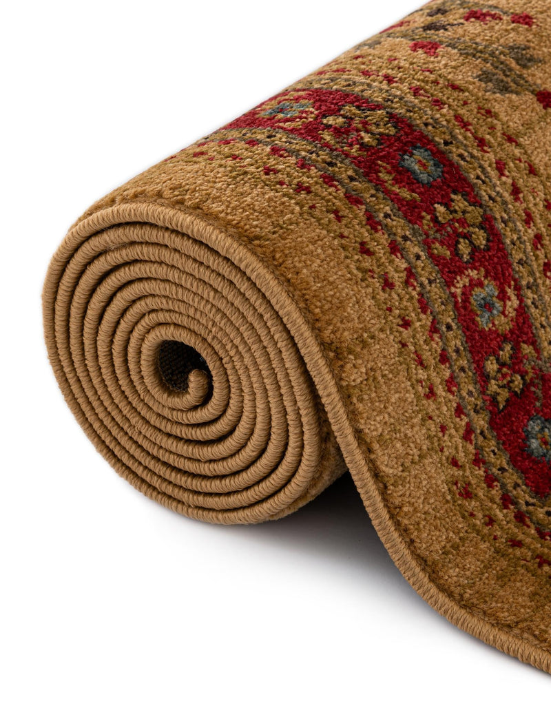 Zagros Oasis Collection Area Rug - Ilam Round Tan lifestyle 79