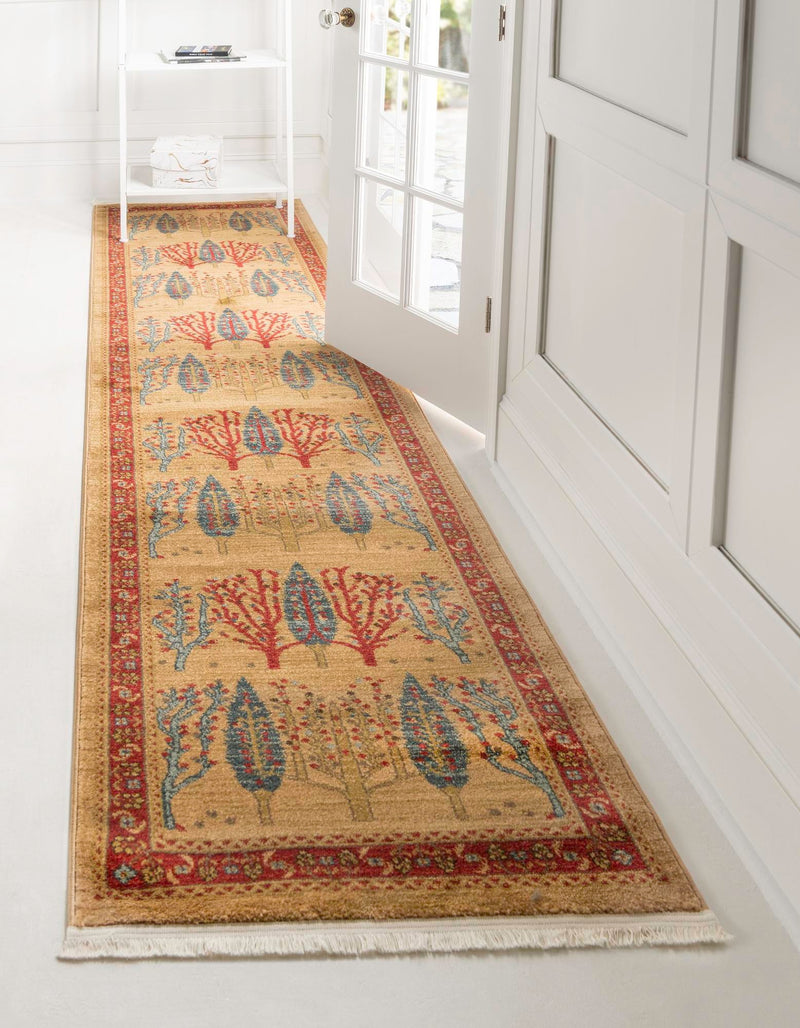 Zagros Oasis Collection Area Rug - Ilam Runner Tan lifestyle 31