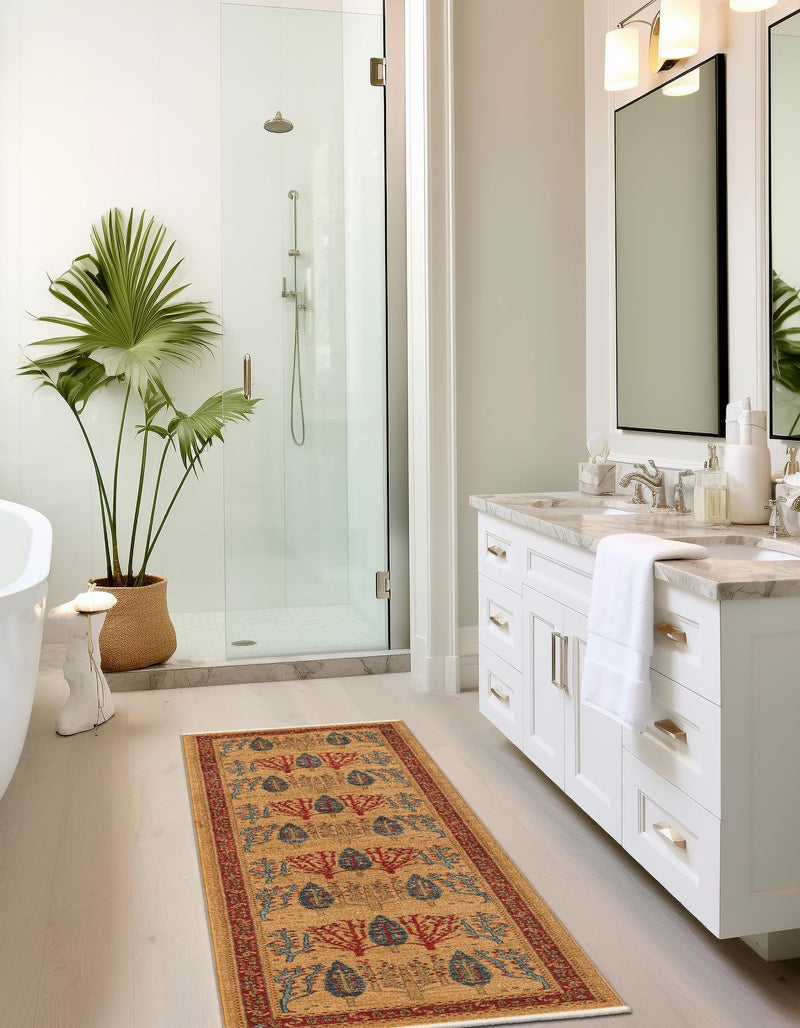 Zagros Oasis Collection Area Rug - Ilam Runner Tan lifestyle 52