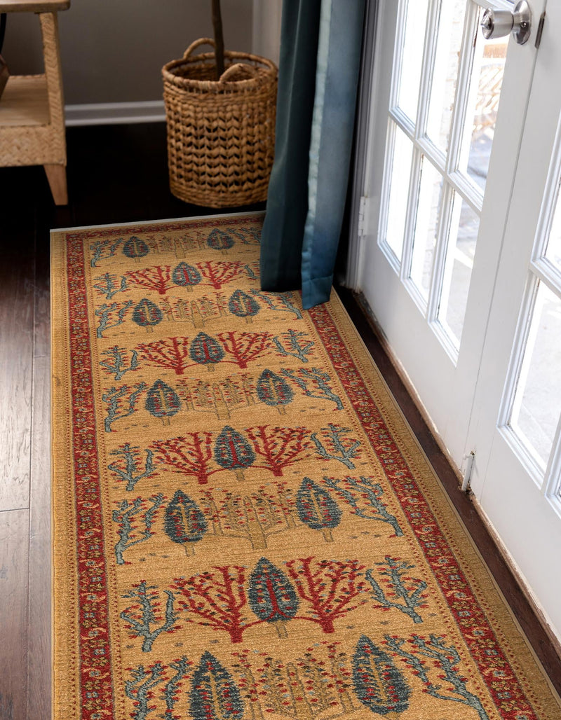 Zagros Oasis Collection Area Rug - Ilam Runner Tan lifestyle 59