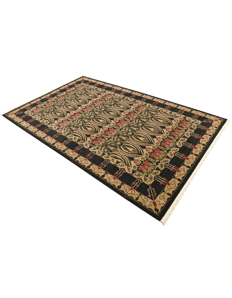 Chelsea Elegance Collection Area Rug - Brompton (Black) Rectangle Black lifestyle 5
