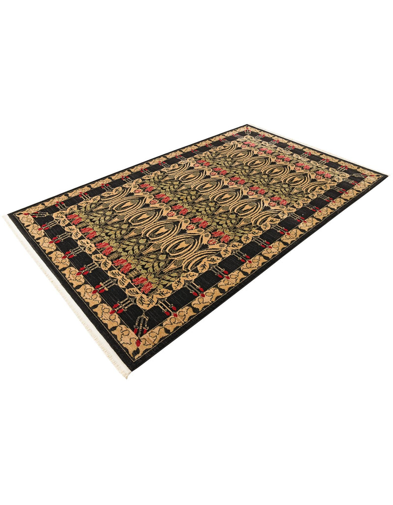 Chelsea Elegance Collection Area Rug - Brompton (Black) Rectangle Black lifestyle 6
