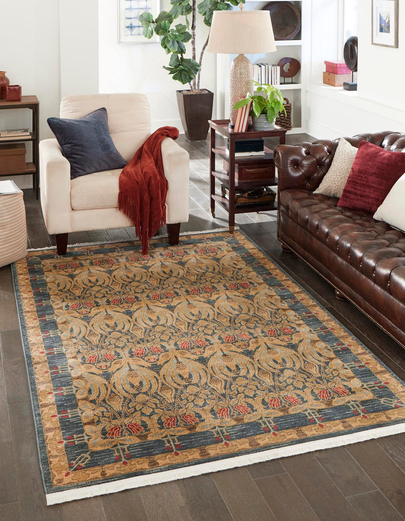 Chelsea Elegance Collection Area Rug - Brompton (Navy Blue) Rectangular Navy Blue lifestyle 14