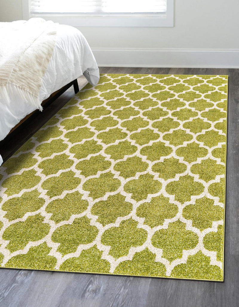 Lattice Gardens Collection Area Rug - Bloomfield (Light Green) Rectangular Light Green lifestyle 44