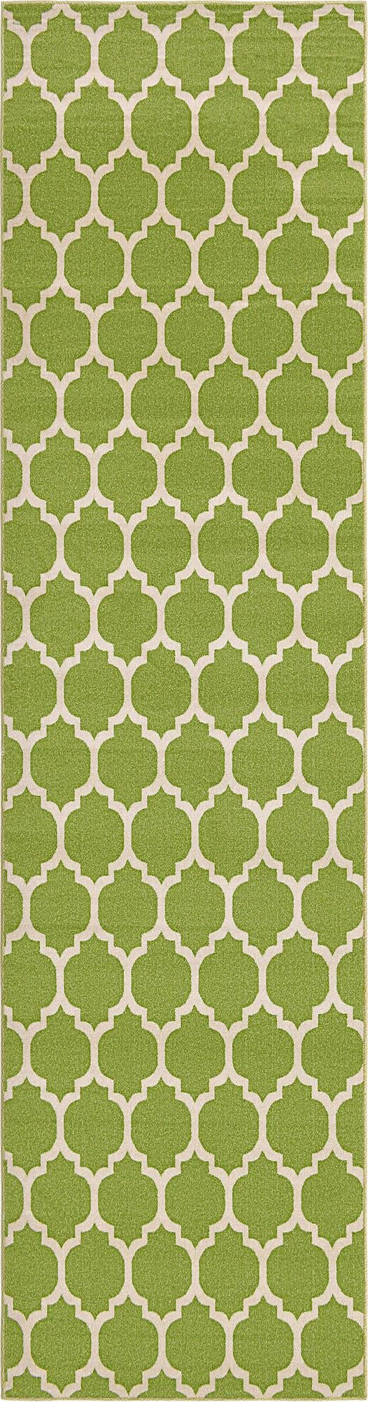 Lattice Gardens Collection Area Rug - Bloomfield (Light Green) Runner Light Green lifestyle 15