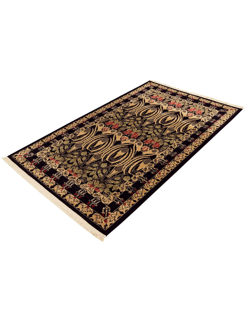 Chelsea Elegance Collection Area Rug - Brompton (Black) Rectangle Black lifestyle 9