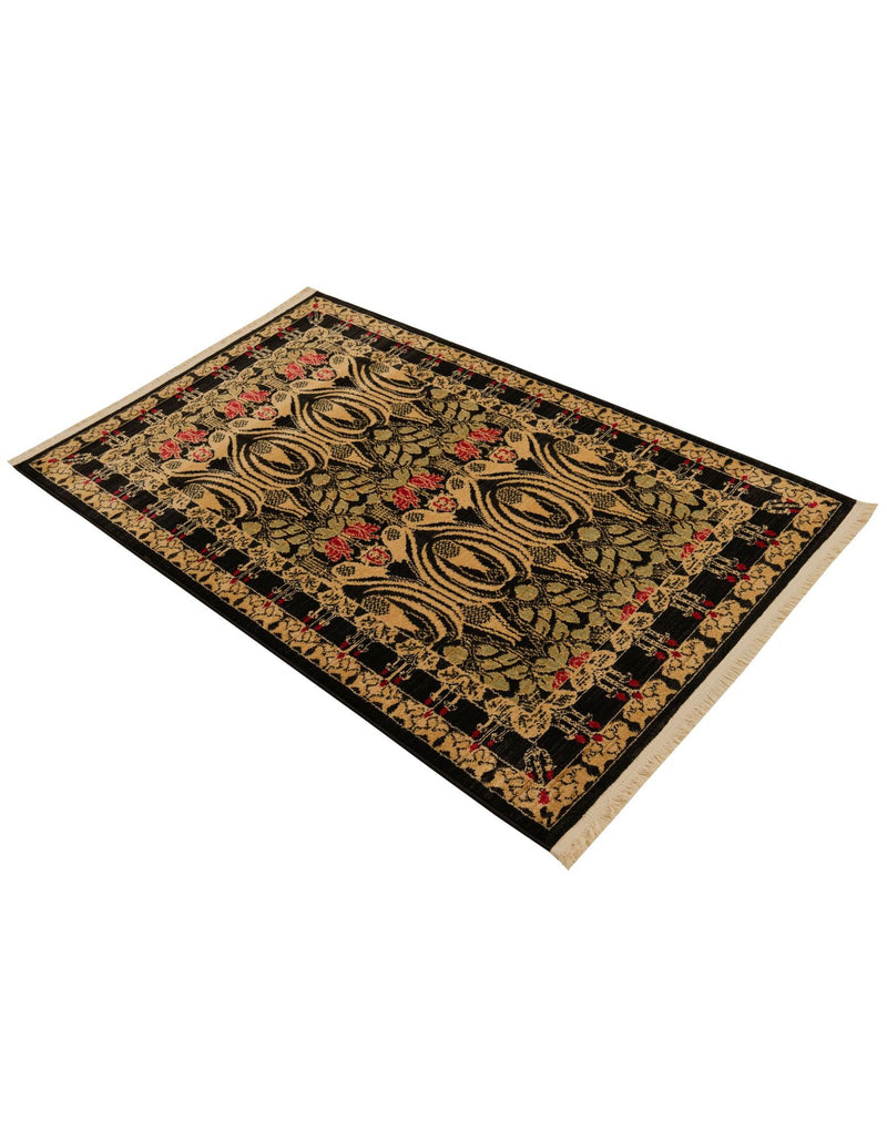 Chelsea Elegance Collection Area Rug - Brompton (Black) Rectangle Black lifestyle 10
