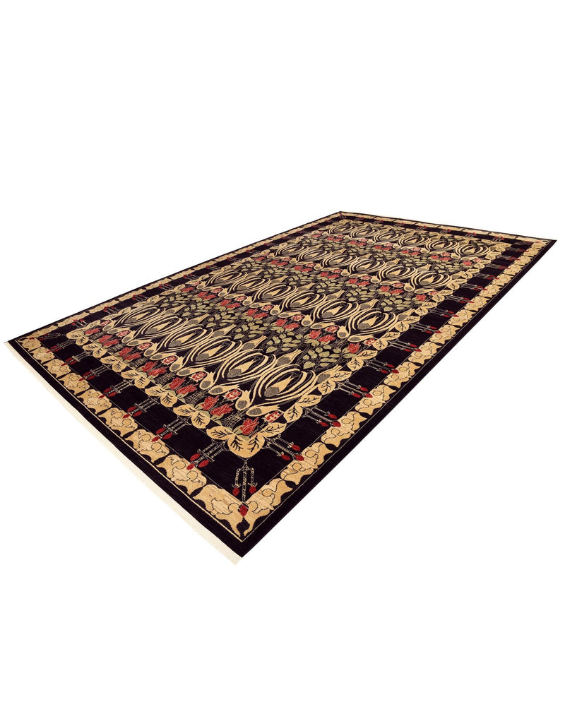 Chelsea Elegance Collection Area Rug - Brompton (Black) Rectangle Black lifestyle 11