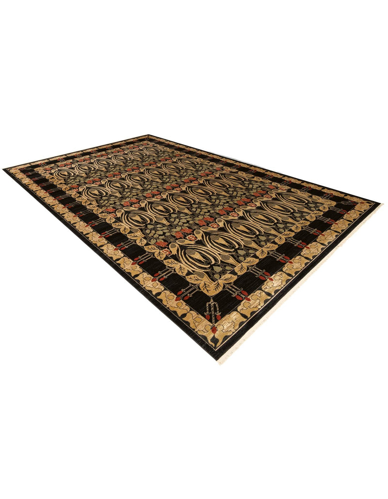 Chelsea Elegance Collection Area Rug - Brompton (Black) Rectangle Black lifestyle 12