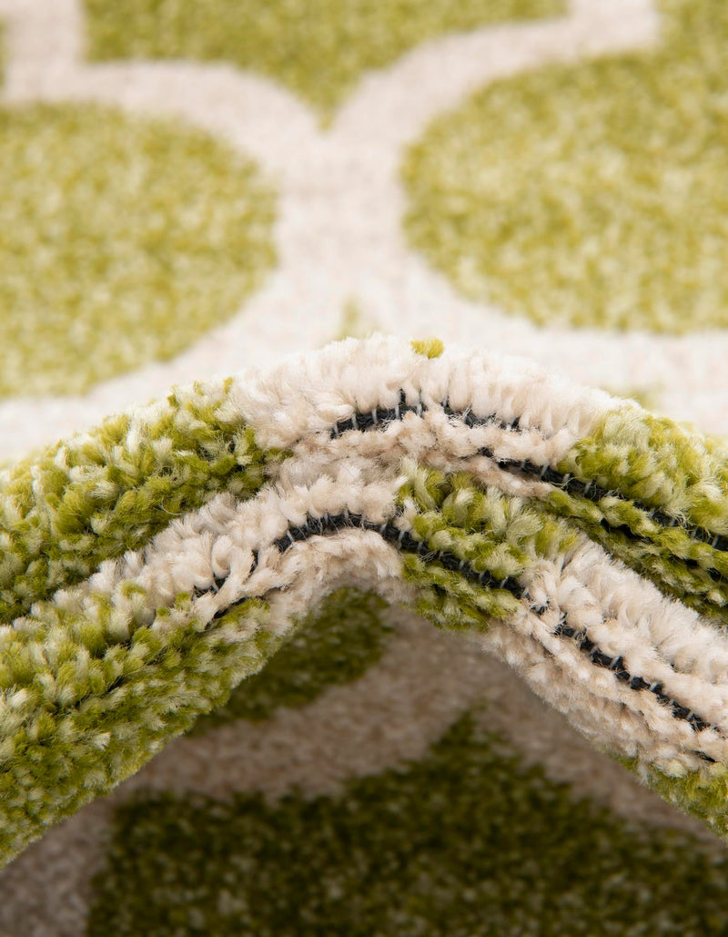 Lattice Gardens Collection Area Rug - Bloomfield (Light Green) Round Light Green lifestyle 59