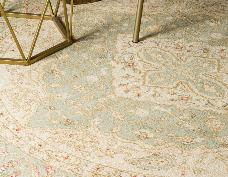 Chelsea Elegance Collection Area Rug - Twickenham Round Light Green lifestyle 46