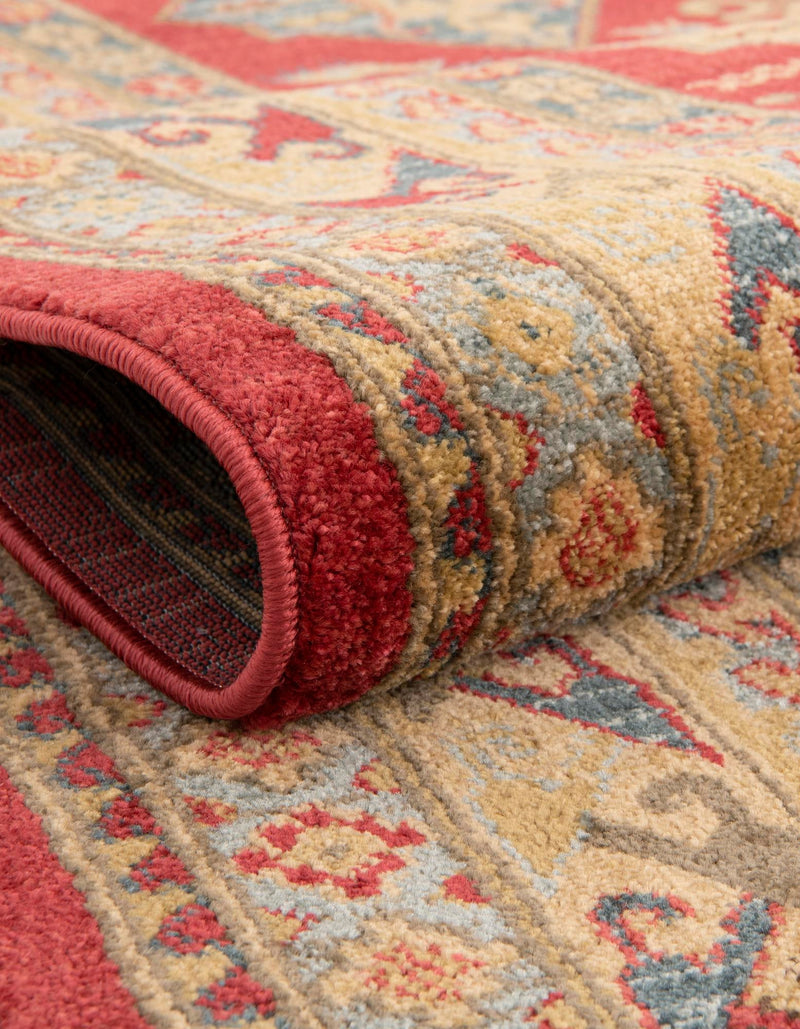 Persian Elegance Collection Area Rug - Kashan Round Red lifestyle 23