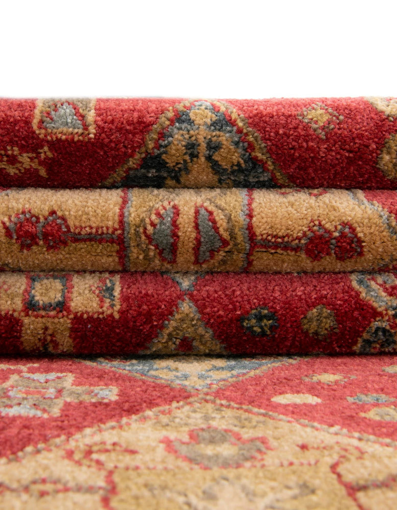 Persian Elegance Collection Area Rug - Kashan Round Red lifestyle 40