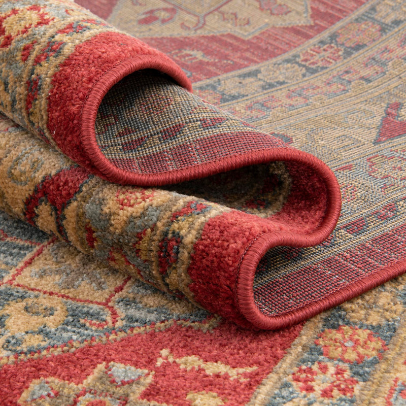 Persian Elegance Collection Area Rug - Kashan Rectangle Red lifestyle 5