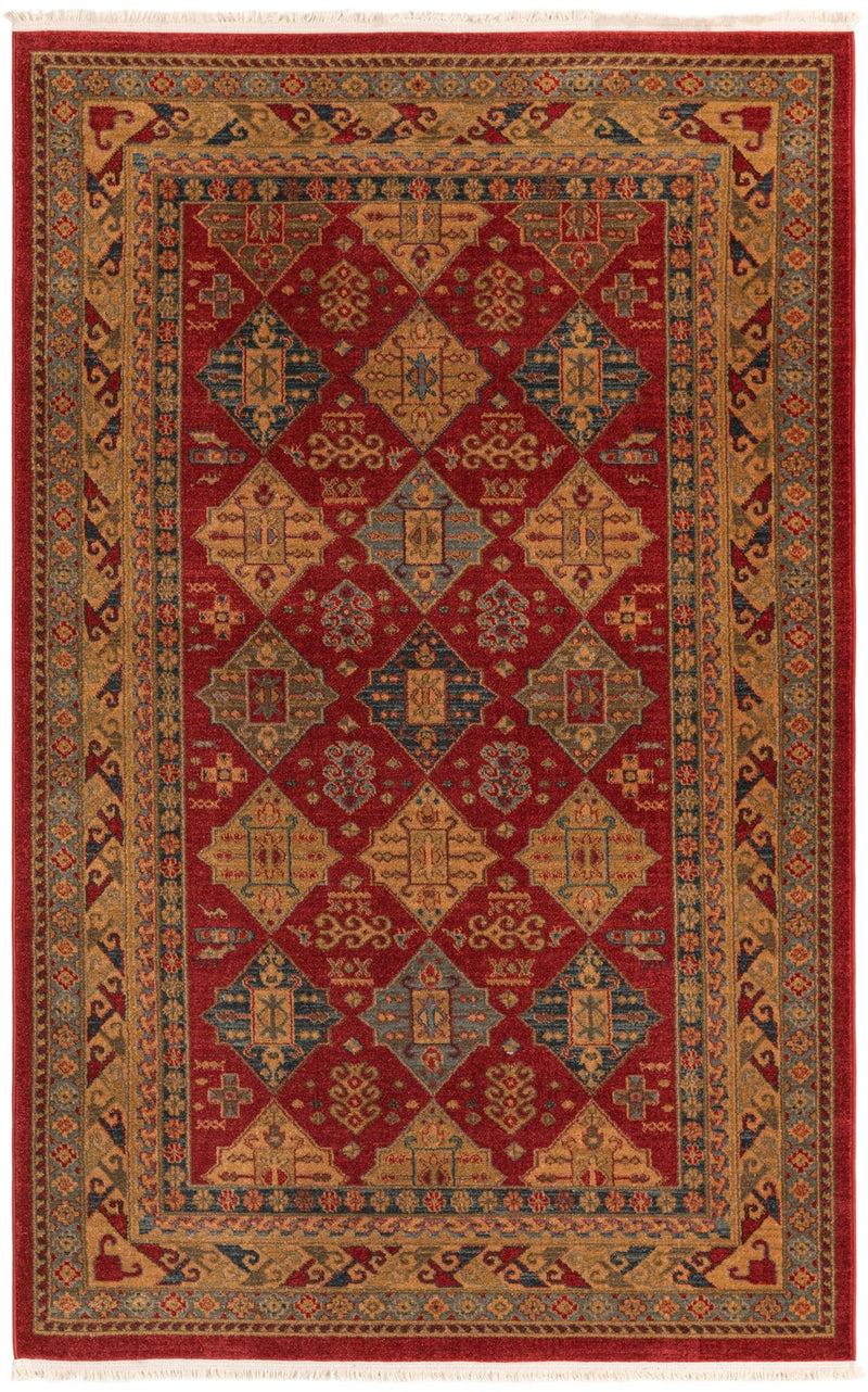 Persian Elegance Collection Area Rug - Kashan Rectangle Red Main