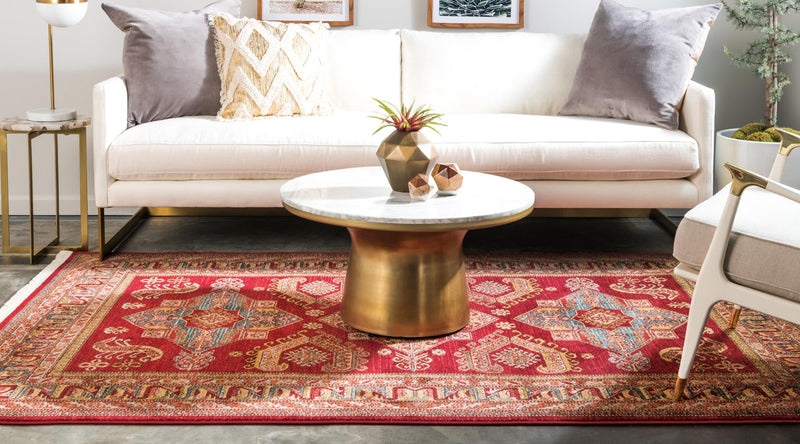Persian Elegance Collection Area Rug - Mashhad Rectangular Red lifestyle 19