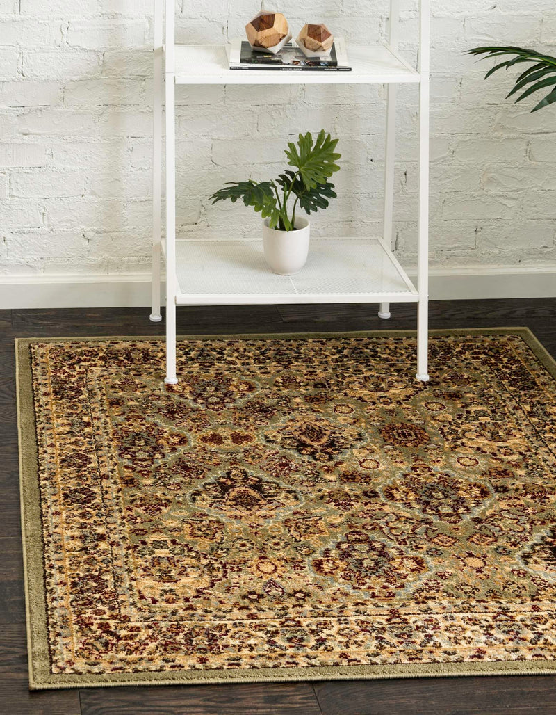Jaipur Elegance Collection Area Rug - Sawai Square Light Green lifestyle 49