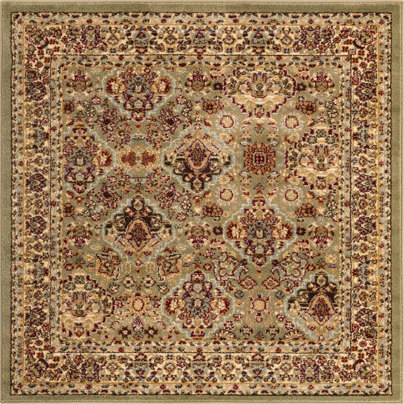 Jaipur Elegance Collection Area Rug - Sawai Square Light Green lifestyle 45