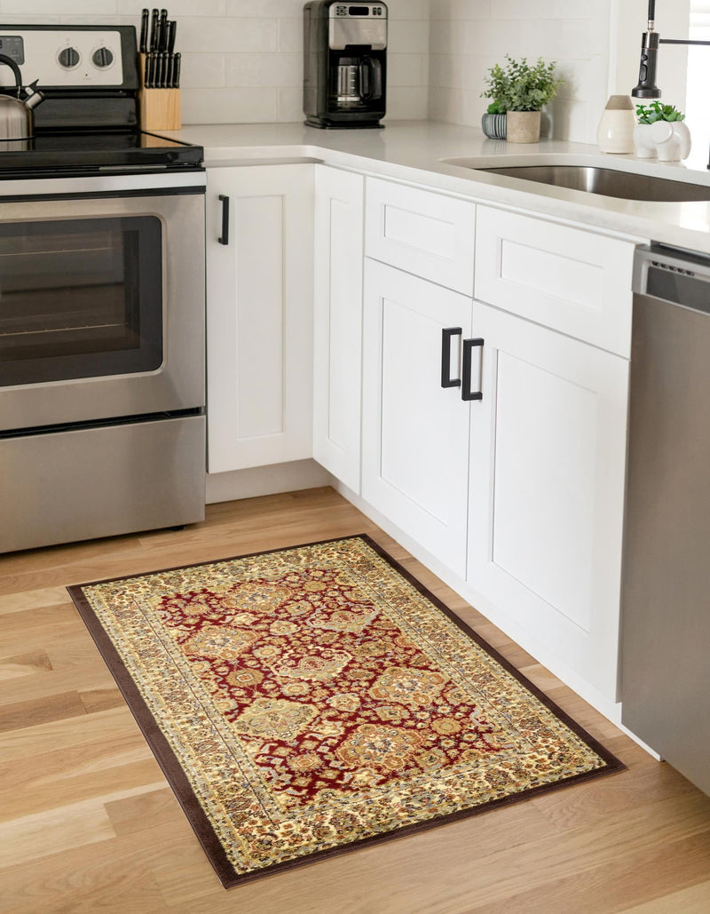 Jaipur Elegance Collection Area Rug - Sawai Rectangle Red and Brown lifestyle 16
