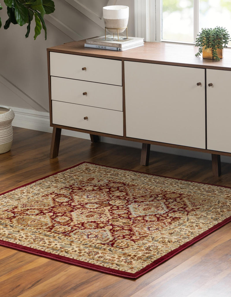 Jaipur Elegance Collection Area Rug - Sawai Square Red lifestyle 84