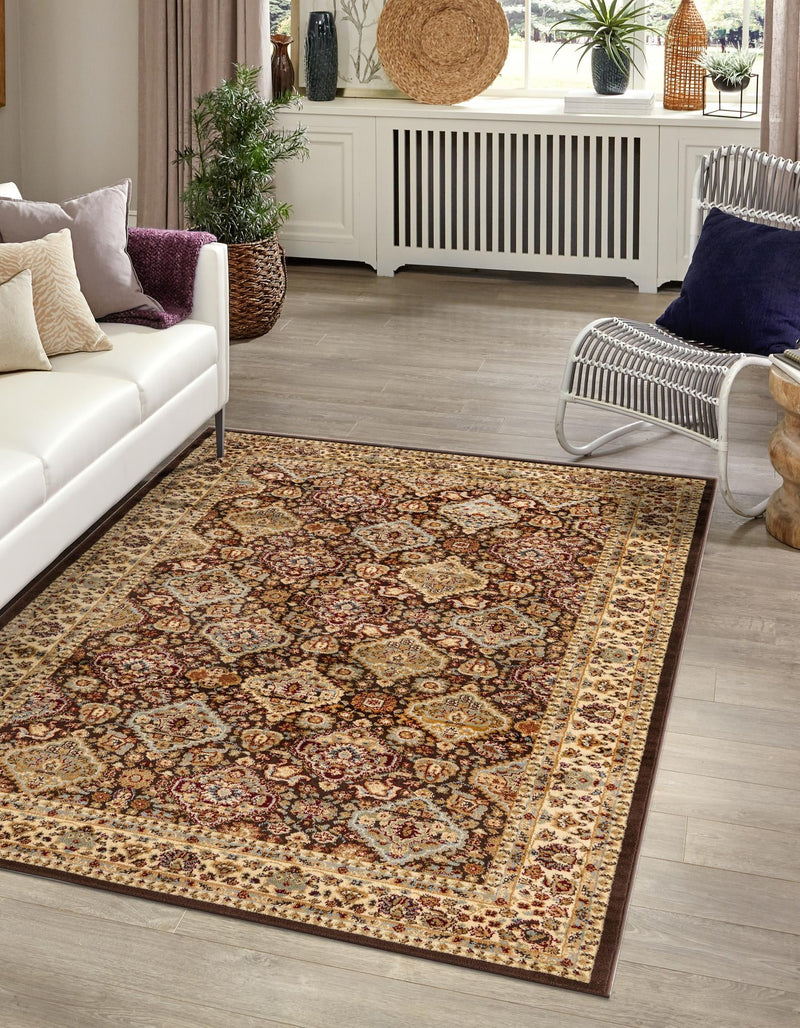 Jaipur Elegance Collection Area Rug - Sawai Rectangle Brown lifestyle 4