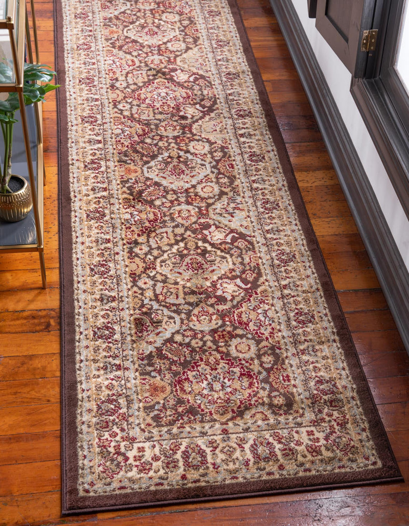 Jaipur Elegance Collection Area Rug - Sawai Runner Brown lifestyle 76