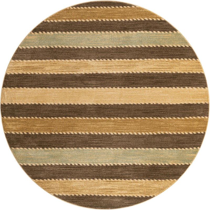 Zagros Oasis Collection Area Rug - Behbahan Round Brown lifestyle 25
