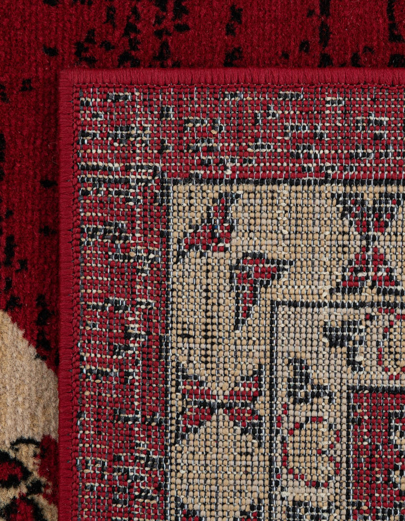 Tabriz Tapestries Collection Area Rug - Azerbaijan (Red) Rectangle Red lifestyle 9