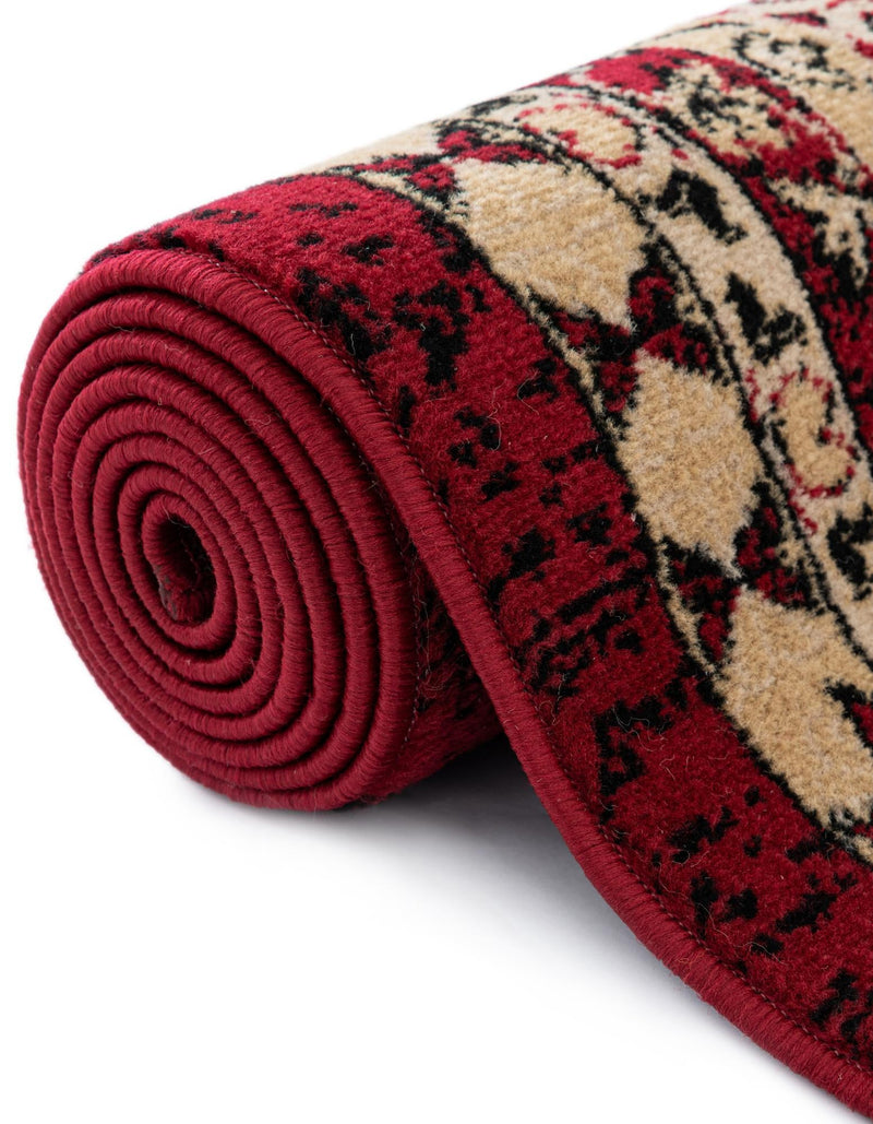 Tabriz Tapestries Collection Area Rug - Azerbaijan (Red) Rectangle Red lifestyle 12