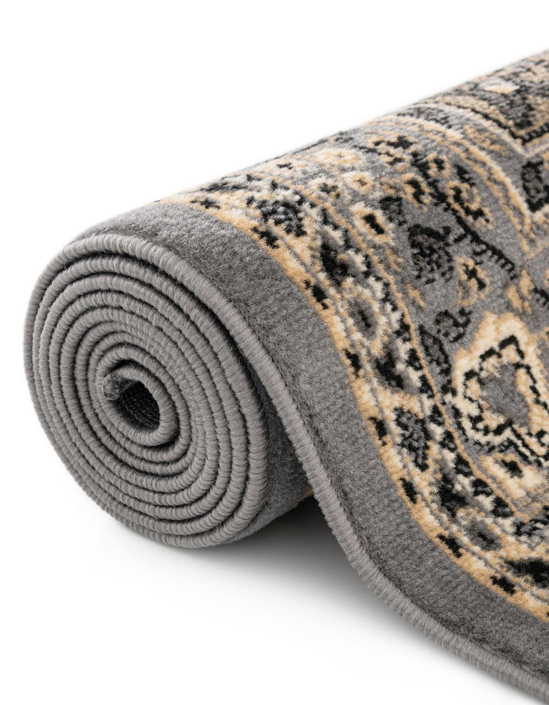 Tabriz Tapestry Collection Area Rug - Azerbaijan (Gray) Rectangle Gray lifestyle 13