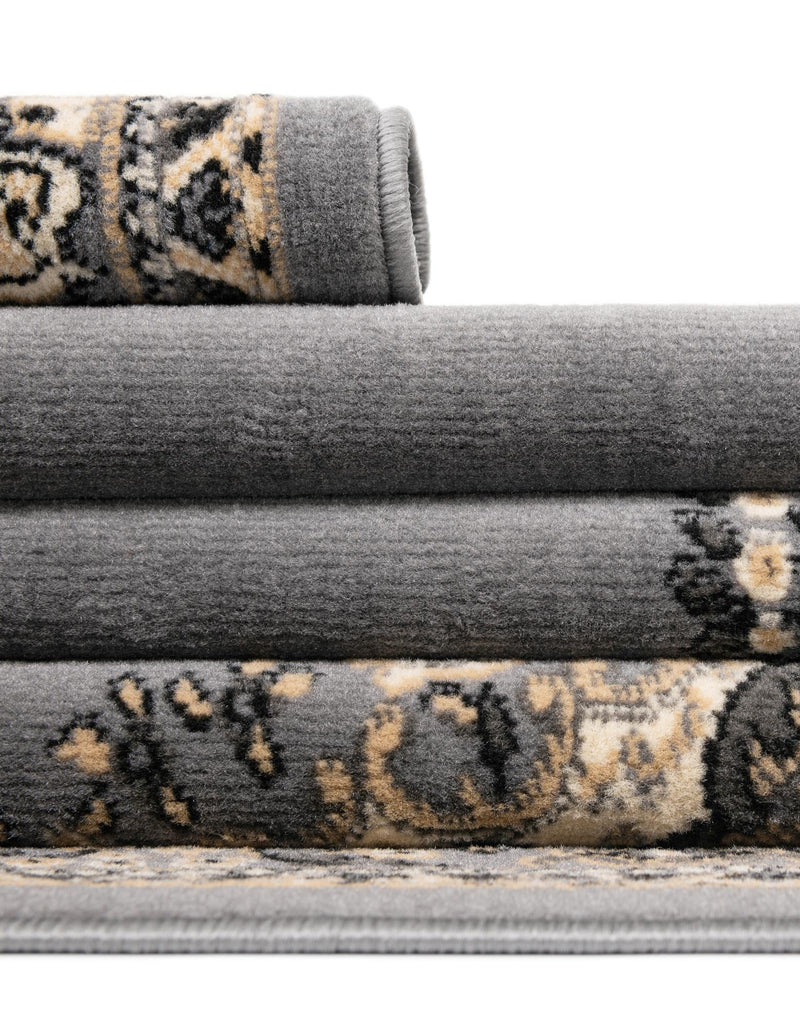 Tabriz Tapestry Collection Area Rug - Azerbaijan (Gray) Rectangle Gray lifestyle 15