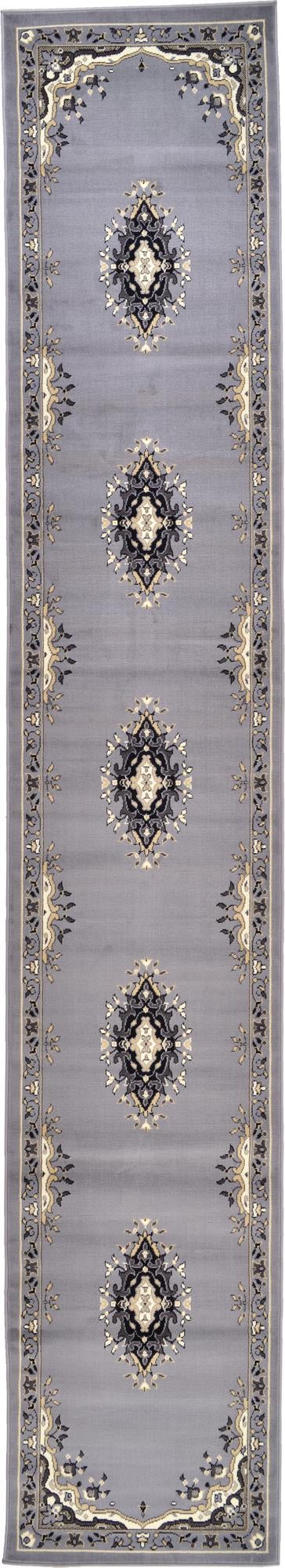 Tabriz Tapestry Collection Area Rug - Azerbaijan (Gray) Runner Gray lifestyle 18