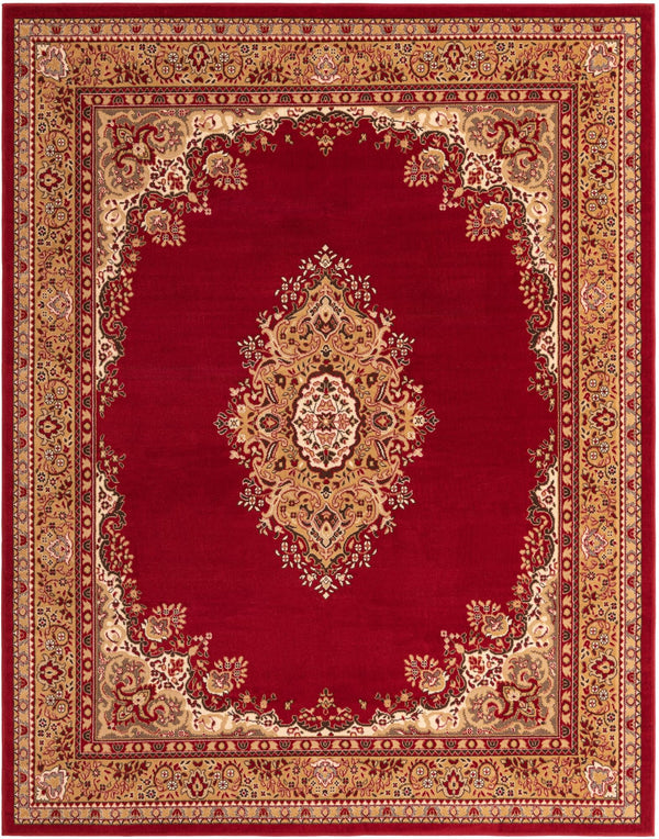 Tabriz Tapestry Collection Area Rug - Azerbaijan (Burgundy) Rectangle Burgundy Main