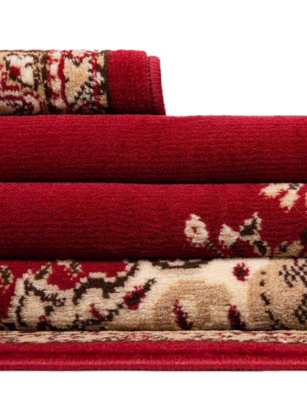 Tabriz Tapestry Collection Area Rug - Azerbaijan (Burgundy) Rectangle Burgundy lifestyle 16