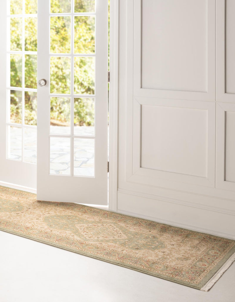 Chelsea Elegance Collection Area Rug - Twickenham Runner Light Green lifestyle 44