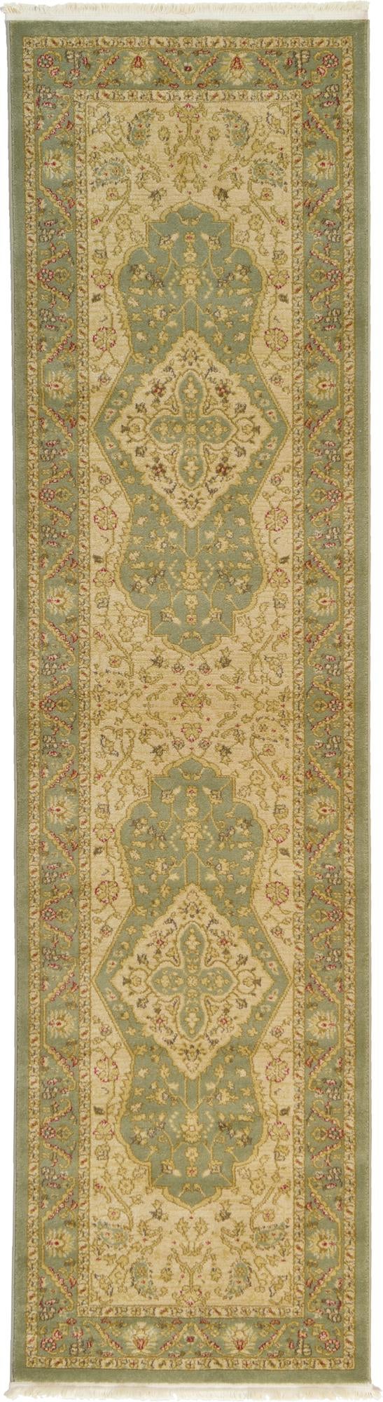 Chelsea Elegance Collection Area Rug - Twickenham Runner Light Green lifestyle 36