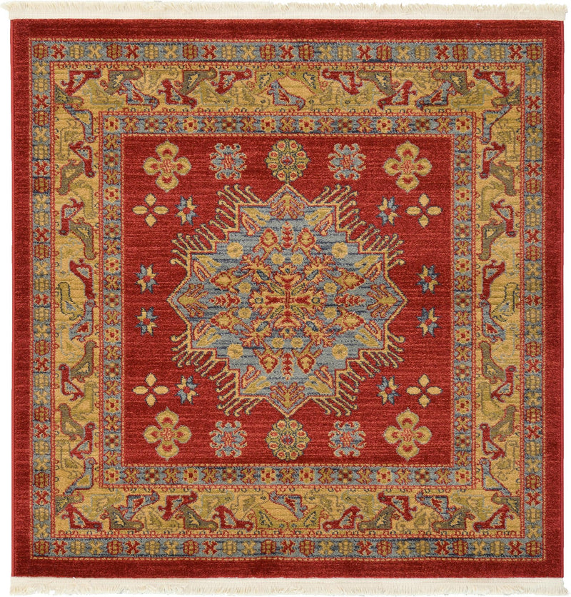 Persian Elegance Collection Area Rug - Shiraz Square Red lifestyle 9