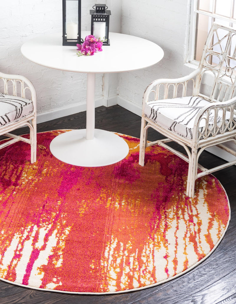Marrakesh Elegance Collection Area Rug - Berber Round Multi lifestyle 31