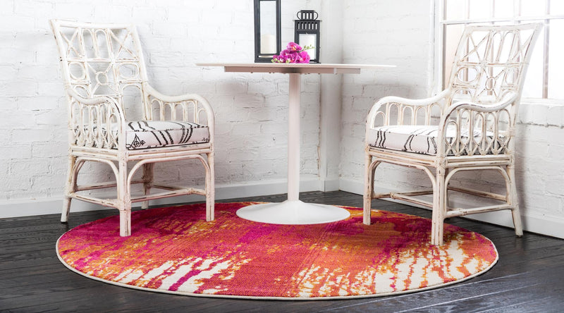 Marrakesh Elegance Collection Area Rug - Berber Round Multi lifestyle 35