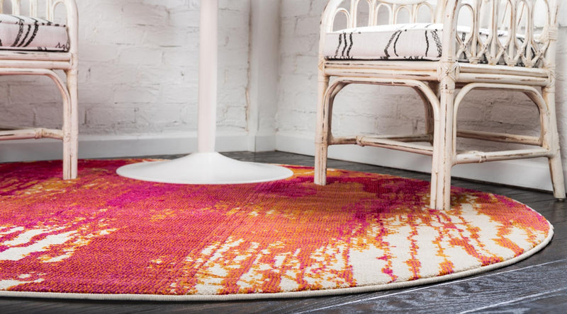 Marrakesh Elegance Collection Area Rug - Berber Round Multi lifestyle 39