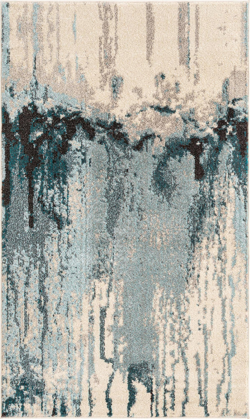 Marrakesh Elegance Collection Area Rug - Berber Rectangle Light Blue lifestyle 2