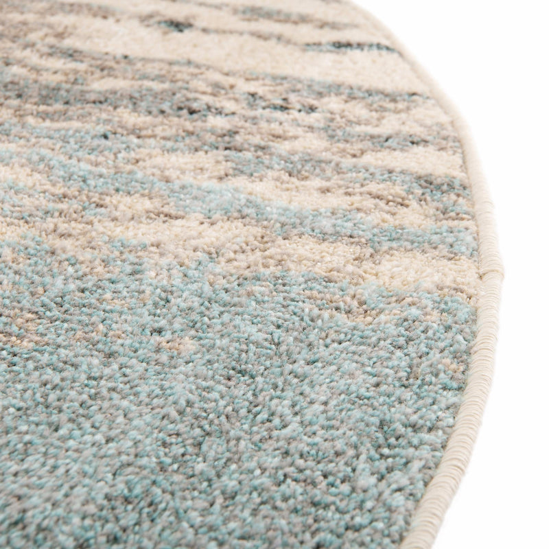 Marrakesh Elegance Collection Area Rug - Berber Round Light Blue lifestyle 54