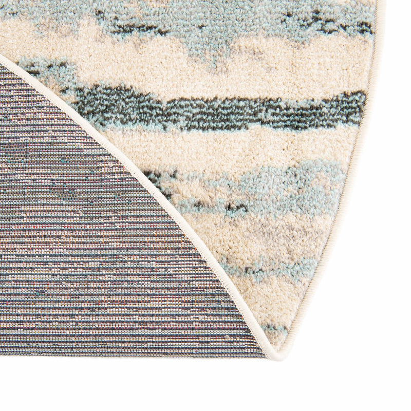 Marrakesh Elegance Collection Area Rug - Berber Round Light Blue lifestyle 64